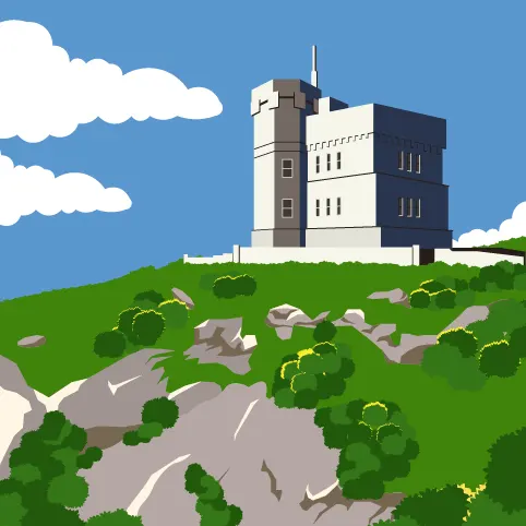 Image showing a building on a hill in St. John's, Newfoundland and Labrador