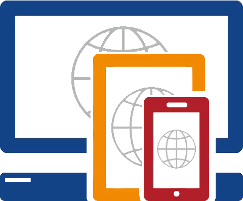 Web application icon showing a globe and a mouse pointer