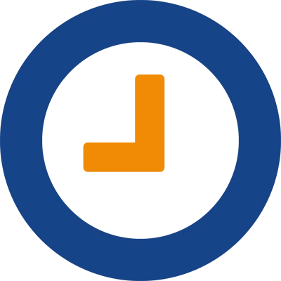 Multicolor icon of an analog clock